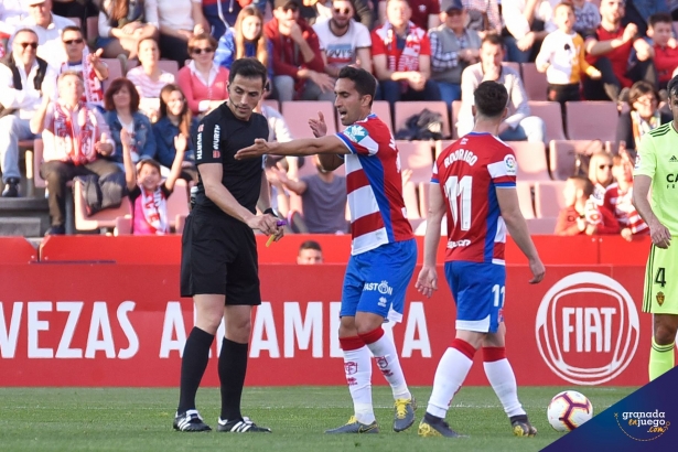 Ais Reig, en `Los Cármenes` durante el Granada - Zaragoza de 2019 (JOSÉ M. BALDOMERO)