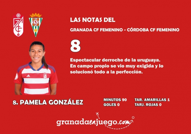 Pamela González fue una de las pupilas más destacadas en la victoria del Granada sobre el Córdoba (GRJ)