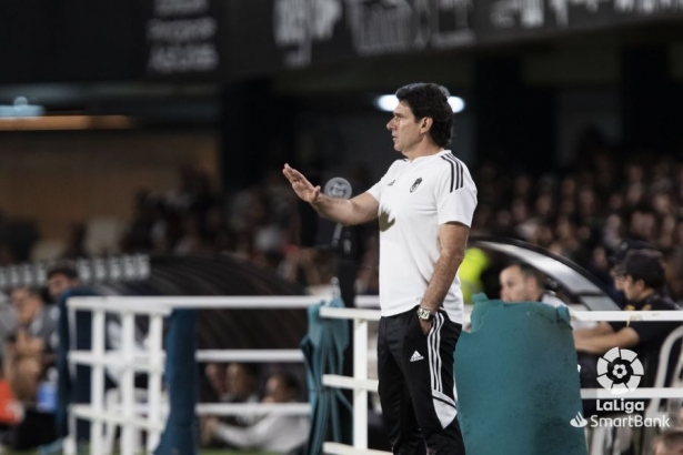 Aitor Karanka, durante el partido ante el Cartagena (LALIGA)