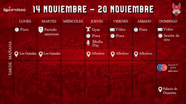 Planning semanal del Covirán Granada (FUNDACIÓN CB GRANADA)