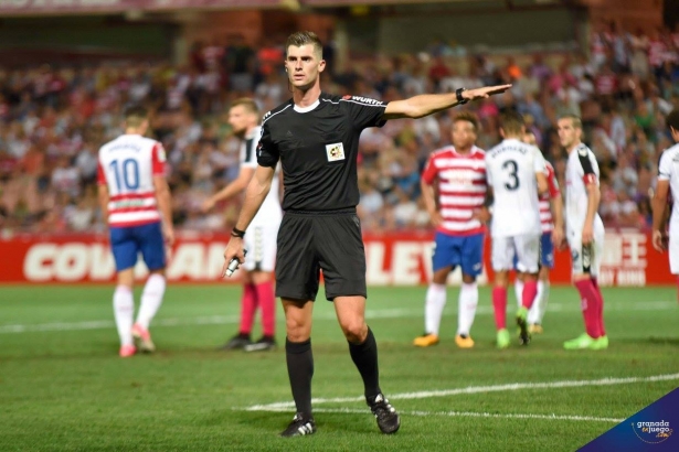Moreno Aragón, en el Granada - Albacete de la temporada 2017/18 (JOSÉ M. BALDOMERO)