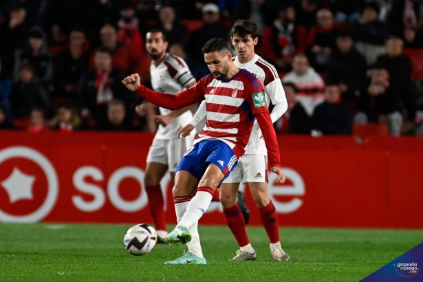 Puertas, en un lance del último partido en casa ante el Albacete (JOSÉ M. BALDOMERO)