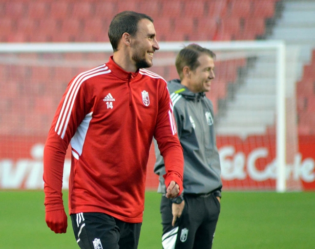 Ignasi Miquel, en un entrenamiento anterior a su lesión (JAVIER PALMA)