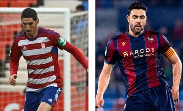 Bodiger e Iborra, dos hombres que serán baja el sábado, aunque el Levante ha recurrido la sanción del segundo