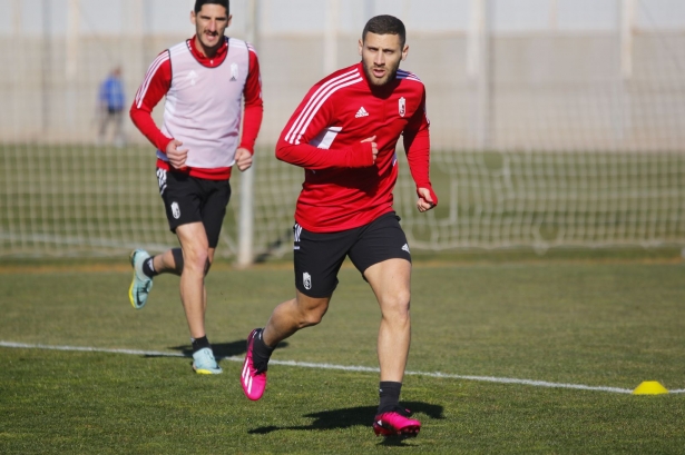 Weissman, en el entrenamiento de este miércoles en la Ciudad Deportiva (GCF)