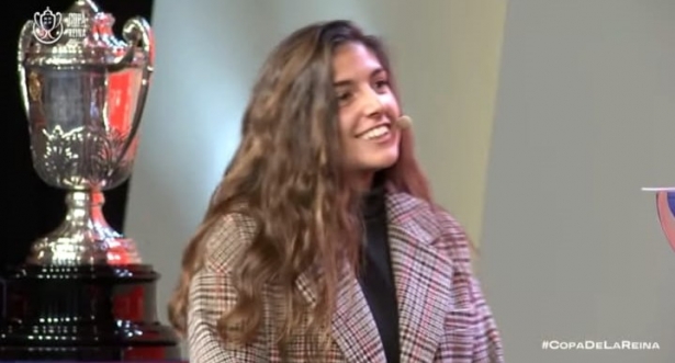 Lucía Ramos, en el sorteo copero celebrado en Madrid