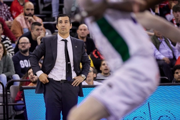 Pablo Pin durante el partido (FERMÍN RODRÍGUEZ / FUNDACION-CBG) 