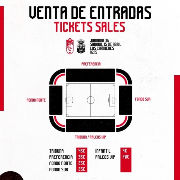 Entradas ya a la venta (@GranadaCF)