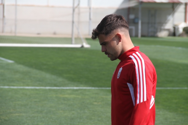 Óscar Melendo, durante un entrenamiento (J. AZCOYTIA) 