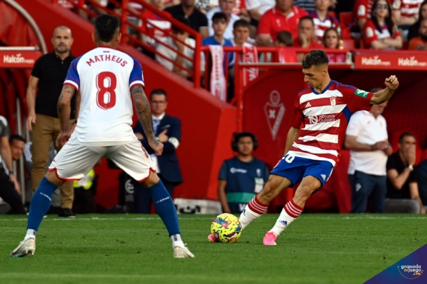 Bryan Zaragoza en el encuentro ante la SD Eibar (JOSÉ M. BALDOMERO)