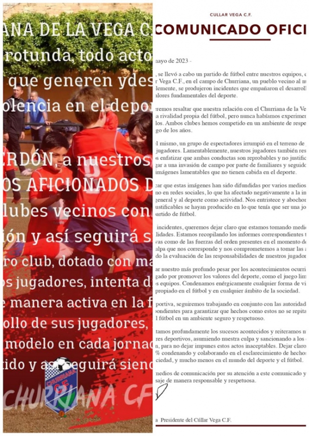 Comunicados de Churriana CF y Cúllar Vega CF