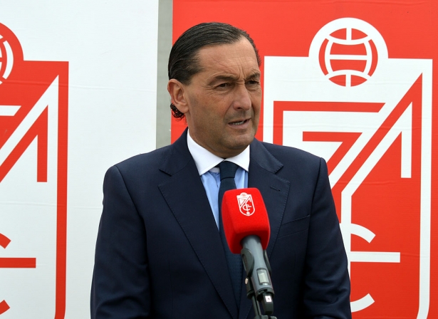 Alfredo García Amado durante el acto de iniciación de las obras (J. PALMA)