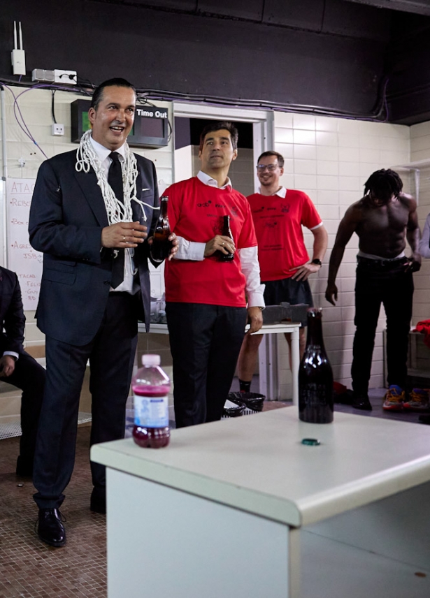 Pablo Pin junto al presidente, Óscar Fernández-Arenas (FERMÍN RODRÍGUEZ / FUNDACION-CBG) 