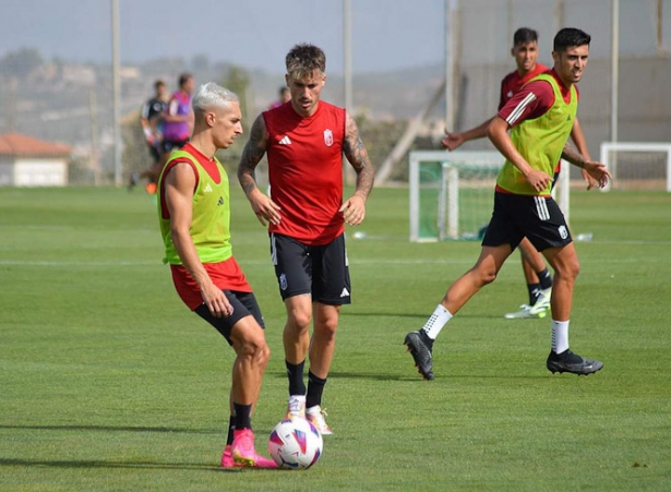 Brian Zaragoza durante un entrenamiento (J. PALMA)