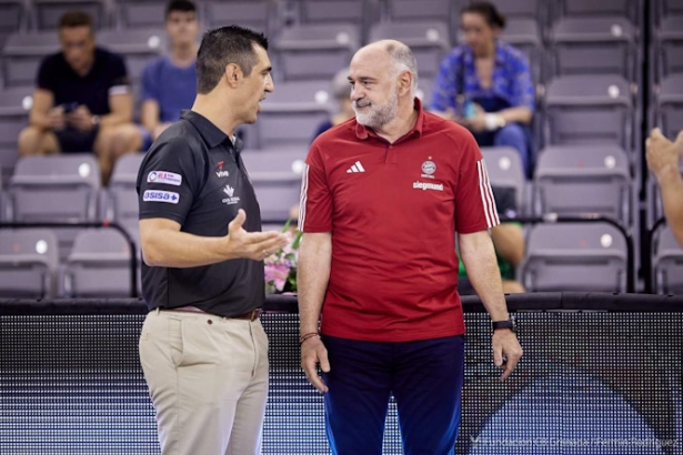 Pablo Pin junto a Pablo Laso (FERMÍN RODRÍGUEZ / FUNDACION-CBG)