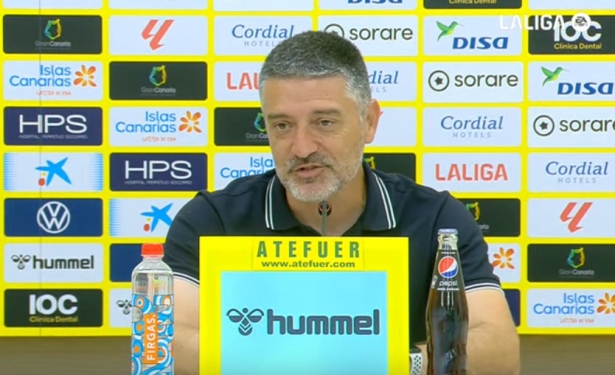 Xavi García Pimienta, entrenador de la UD Las Palmas, en rueda de prensa