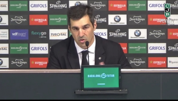 Rueda de prensa post partido de Pablo Pin (JOVENTUT BADALONA) 