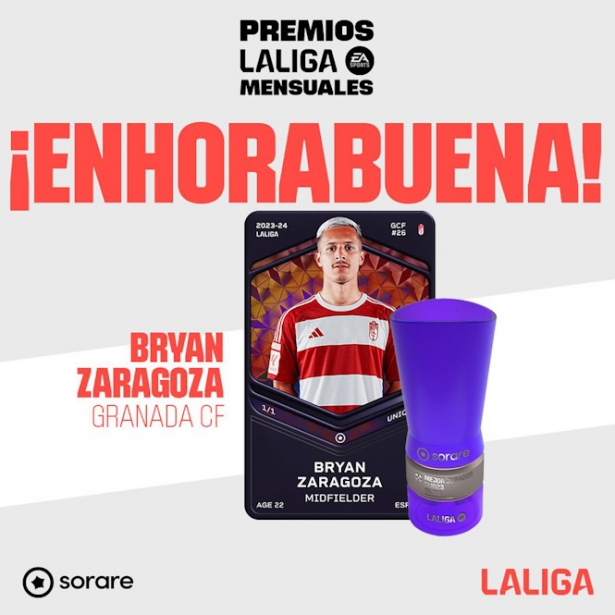 Bryan Zaragoza mejor jugador sub23 en octubre 
