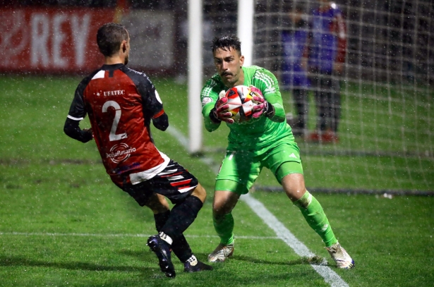 Adri López en el partido de Copa del Rey ante el Arosa SC (LOF)
