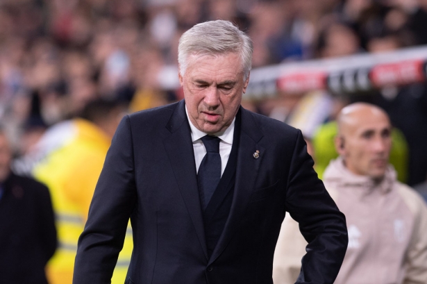Carlo Ancelotti, entrenador del Real Madrid, en un momento del partido ante el Granda CF (LOF)