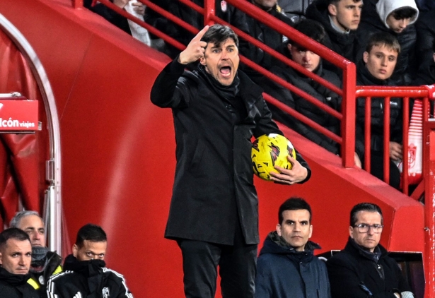 Alexander Medina, entrenador del Granada CF, durante el partido ante el Sevilla FC (JOSÉ M. BALDOMERO)