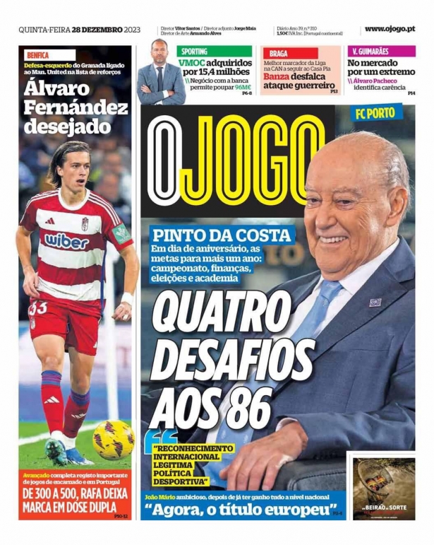Portada del Diario O Jogo