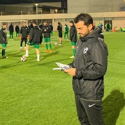 José Burgos en un entrenamiento con la selección andaluza