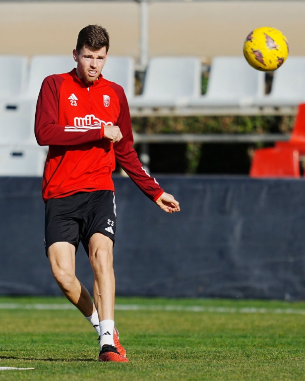 Gumbau en un entrenamiento de esta semana en la Ciudad Deportiva (GCF)