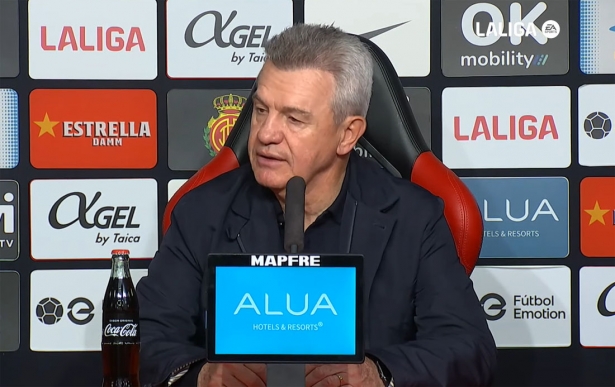 Javier Aguirre, entrenador del Real Mallorca, en un momento de la rueda de prensa (LALIGA)
