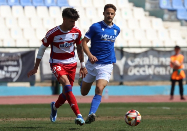 Diego López marcó el primer gol del filial (UD MELILLA)