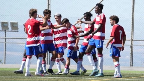 El Granada CF C celebra un gol (GRANADA CF)