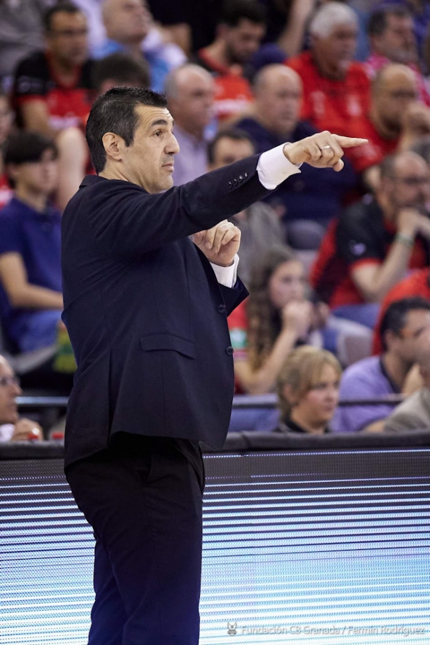 Pablo Pin durante el partido ante Unicaja (FERMÍN RODRÍGUEZ / FUNDACIÓN CBG) 