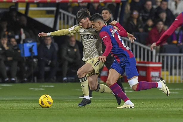 Pellistri durante el partido ante el FC Barcelona (LOF)