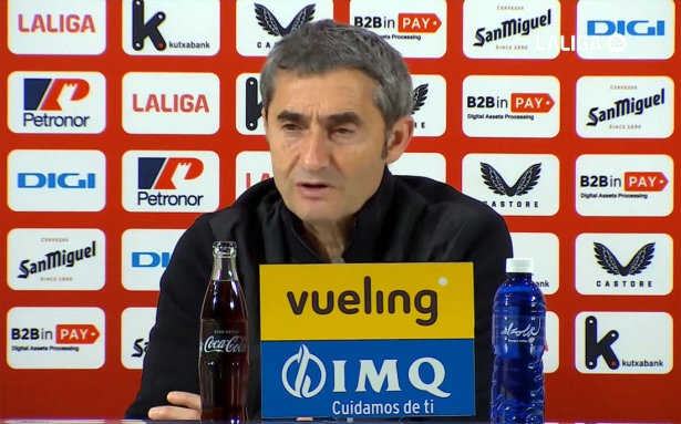 Ernesto Valverde, entrenador del Athletic Club, en la rueda de prensa posterior al encuentro (LALIGA)
