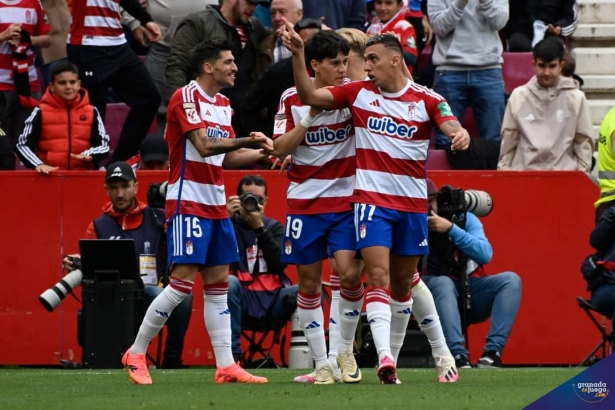 Uzuni durante el partido ante Las Palmas (JOSÉ M. BALDOMERO)