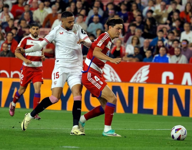 Miguel Rubio durante el partido ante el Sevilla (LOF)