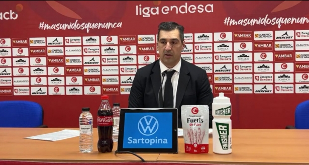 Rueda de prensa post partido de Pablo Pin (CASADEMONT ZARAGOZA) 