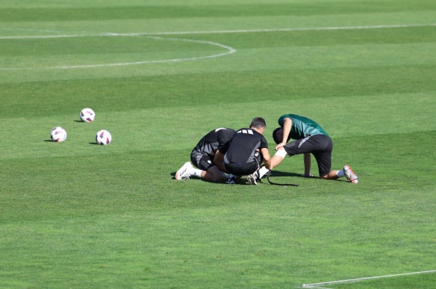 Luca Zidane ha trabajado al margen del grupo (J.AZCOYTIA)