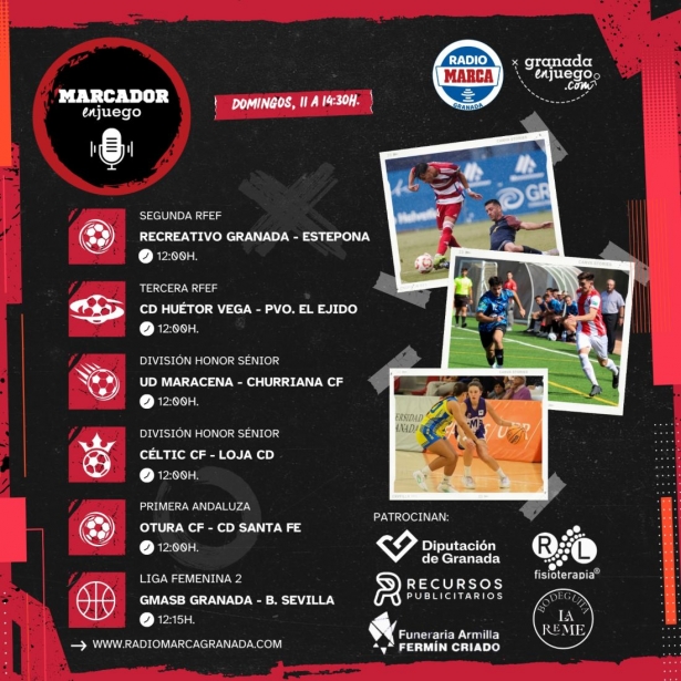Menú dominical del progama MarcadorenJuego (GRJ)