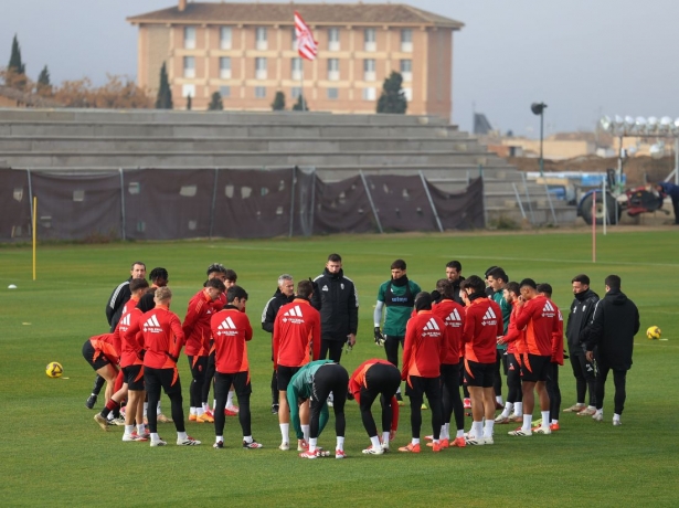 El equipo ya está pensando en el duelo ante el Burgos (J. AZCOYTIA)