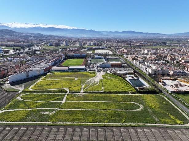Vista aérea de la Ciudad Deportiva (AYTO. MARACENA)