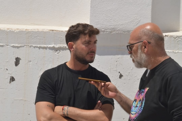 Momento de la entrevista a Julio Catalá (D. CONTRERAS)