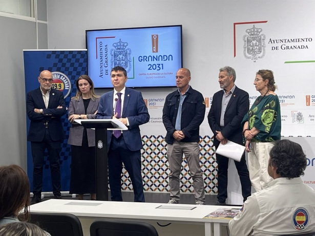 El edil de Deportes de Granada, Jorge Iglesias, en la presentación del XII Festival Motor por la Vida (AYUNTAMIENTO)