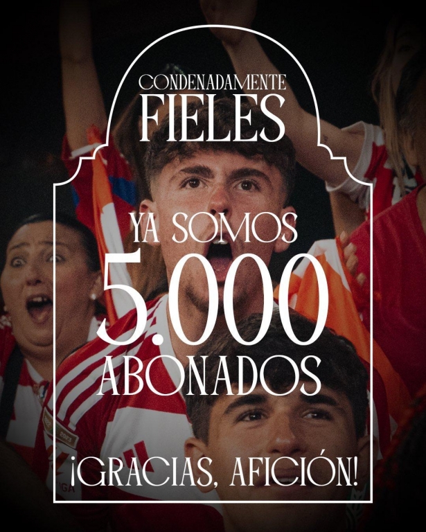 Ya son 5.000 los aficionados que han renovado su abono (GRANADA CF)