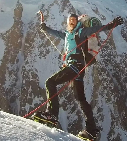 Pipi Cardell durante la ascensión 