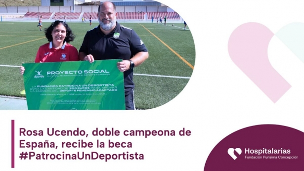 Rosa Ucendo recibe una beca (HERMANAS HOSPITALARIAS)