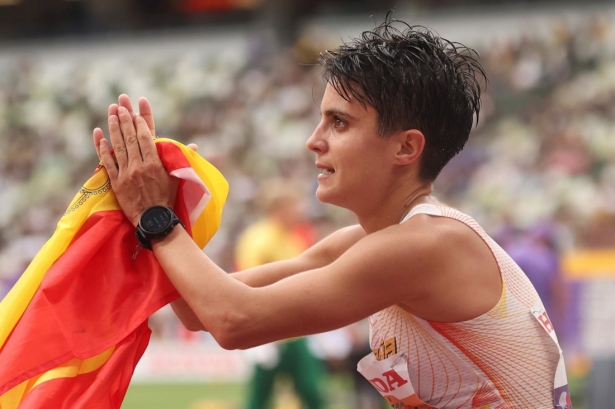 María Pérez, el pasado 20 de septiembre en los Campeonatos del Mundo de Atletismo (OLIVER WEIKEN/DPA)