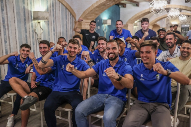 Raúl Fernández, Sabaca y David García celebran el resultado del sorteo de Copa (GPMEDIA)