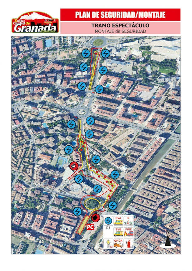 Recorrido del tramo urbano (RALLY CIUDAD DE GRANADA)