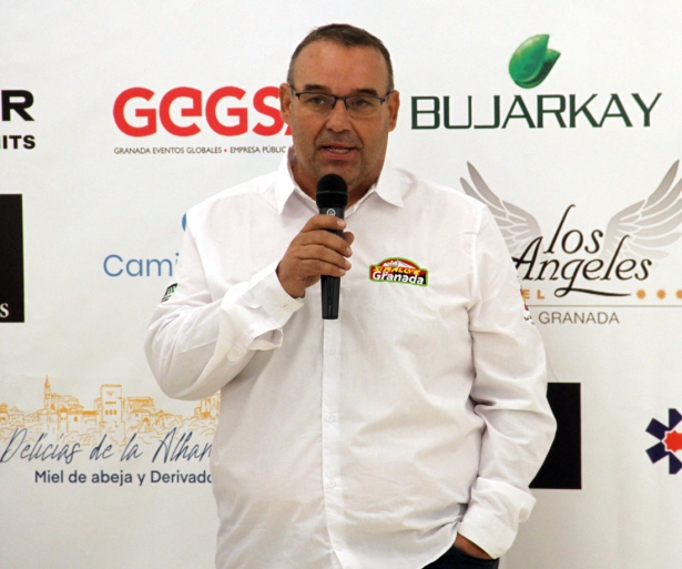 Arturo Pleguezuelos en un momento de la presentación del Rallye de Granada en el Hotel Camino de Granada (J. PALMA)